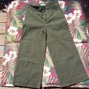 Madewell Olive Wide Leg Jeans